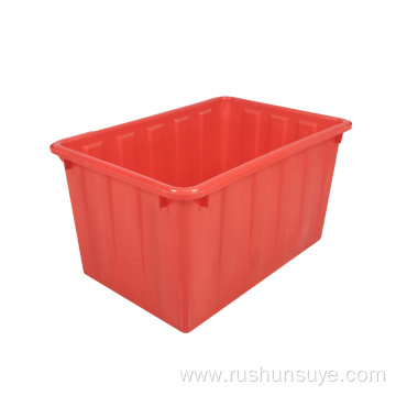 610*400*350 mm Red aquatic stackable crate
